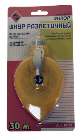 Шнур разметочный металлический корпус 30 м Энкор 10121 купить в Магнитогорске