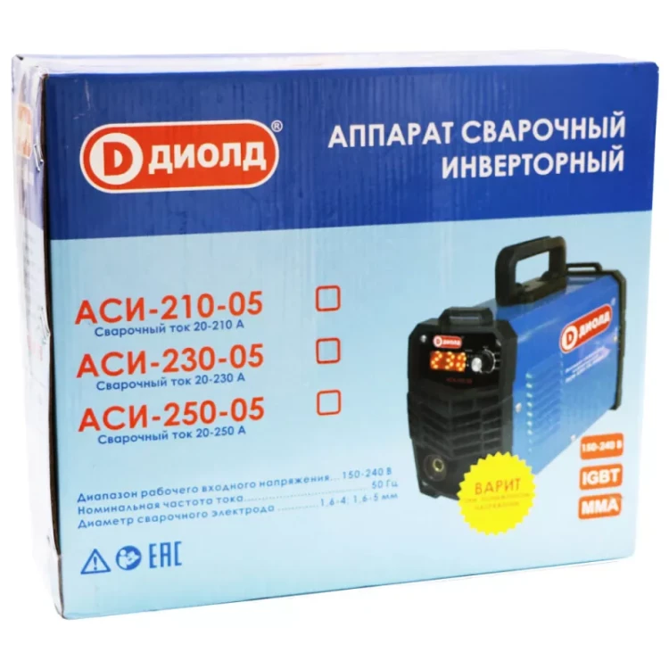 Аппарат сварочный инверторный Диолд АСИ 210-05 купить в Магнитогорске