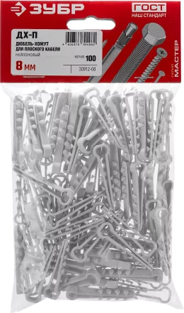 Дюбель-хомуты для плоского кабеля ДХ-П нейлоновые серия МАСТЕР купить в Магнитогорске