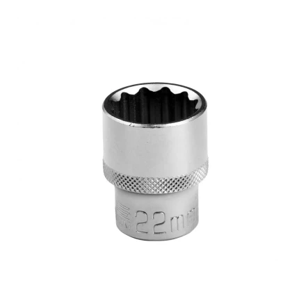 Головка торцевая 22 мм двенадцатигранная CrV под квадрат 1/2 хромированная Stels 13668 купить в Магнитогорске