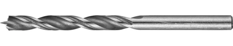 Сверло по дереву, двухленточное, спиральное, KRAFTOOL 29400-085-05, d=5x85мм 29400-085-05 купить в Магнитогорске