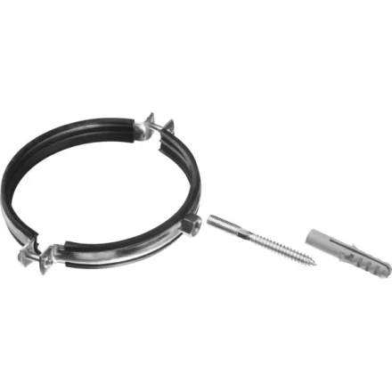 ЗУБР &quot;МАСТЕР&quot;. Хомут трубный с гайкой, оцинкованный, в комплекте с сантехнической шпилькой и дюбелем, 5&quot;, 1шт 37866-138-144 купить в Магнитогорске