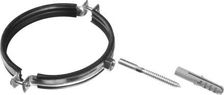 ЗУБР &quot;МАСТЕР&quot;. Хомут трубный с гайкой, оцинкованный, в комплекте с сантехнической шпилькой и дюбелем, 5&quot;, 1шт 37866-138-144 купить в Магнитогорске