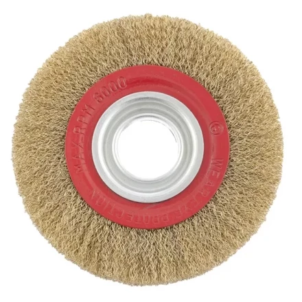 Щетка для точила 150 мм посадка 32 мм плоская латунированная витая проволока MTX 74660 купить в Магнитогорске