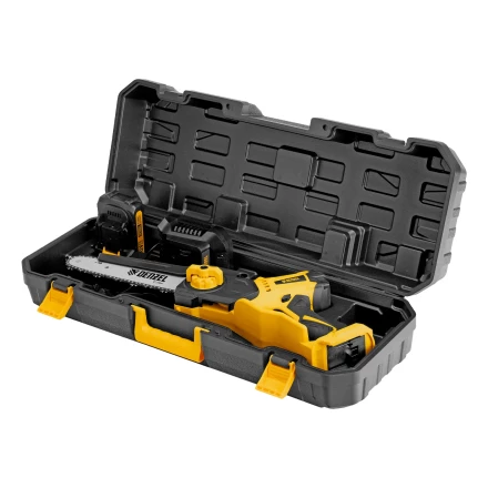 Цепная мини-пила аккумуляторная бесщет., СCS-200BL, шина 200 мм, Li-Ion, 20 В, // Denzel 58653 купить в Магнитогорске