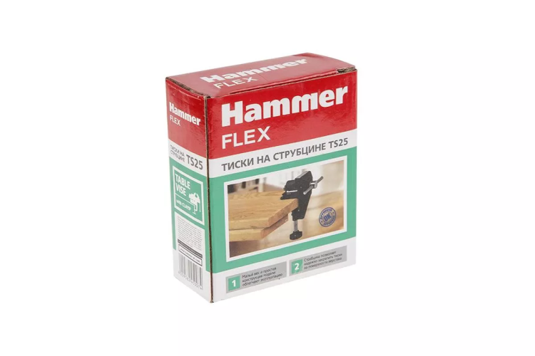 Тиски слесарные HAMMER TS40 на струбцине купить в Магнитогорске