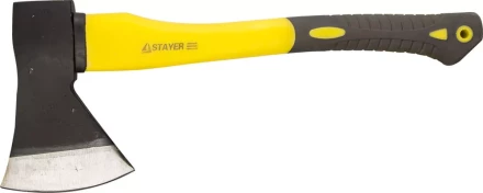 Топор STAYER кованый с двухкомпонентной стеклопластиковой рукояткой, 1,2кг 2062-12 купить в Магнитогорске