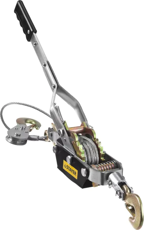Лебедка STAYER "MAXPull" рычажная, тросовая, 4т/3м 4310-4 купить в Магнитогорске