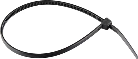 Хомуты 300 х 3,6 мм пластмассовые черные 100 шт  СИБРТЕХ 45560 купить в Магнитогорске