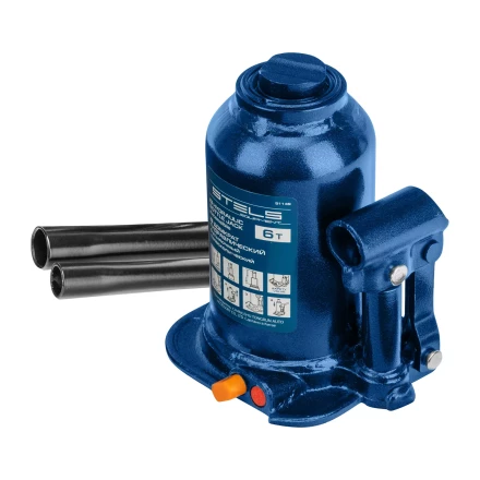 Домкрат гидравлический бутылочный телескопический Stels 51149, 6 т, подъем 180-410 мм 51149 купить в Магнитогорске