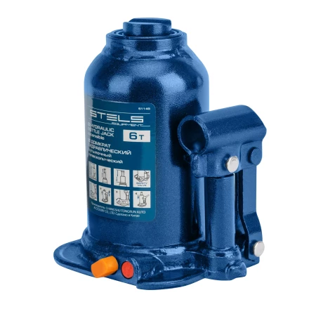 Домкрат гидравлический бутылочный телескопический Stels 51149, 6 т, подъем 180-410 мм 51149 купить в Магнитогорске