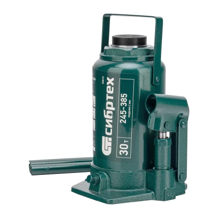 Домкрат гидравлический бутылочный Сибртех 50810, 30 т, 245-385 мм купить в Магнитогорске