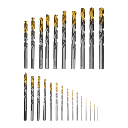 Набор сверл по металлу Denzel 723009, 1-13 мм, Р6М5-TiN, Golden Tip, 25 шт купить в Магнитогорске