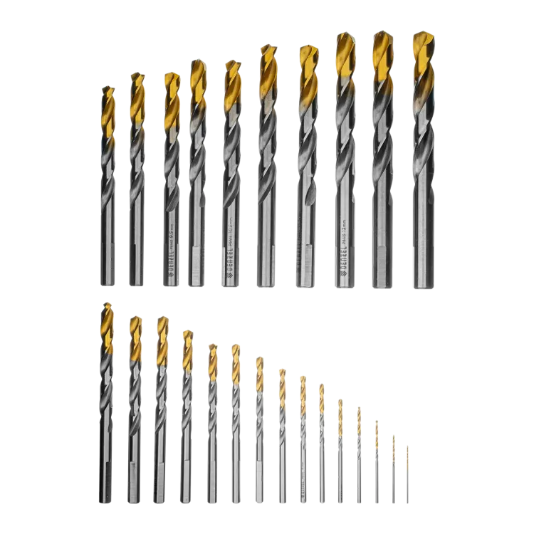 Набор сверл по металлу Denzel 723009, 1-13 мм, Р6М5-TiN, Golden Tip, 25 шт купить в Магнитогорске