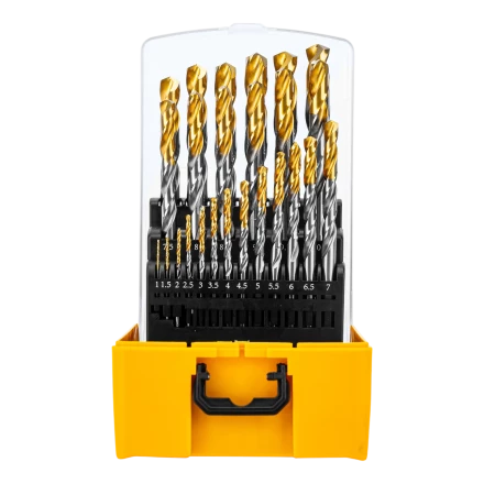 Набор сверл по металлу Denzel 723009, 1-13 мм, Р6М5-TiN, Golden Tip, 25 шт купить в Магнитогорске