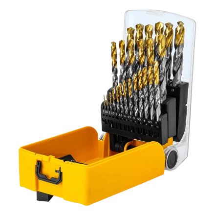 Набор сверл по металлу Denzel 723009, 1-13 мм, Р6М5-TiN, Golden Tip, 25 шт купить в Магнитогорске