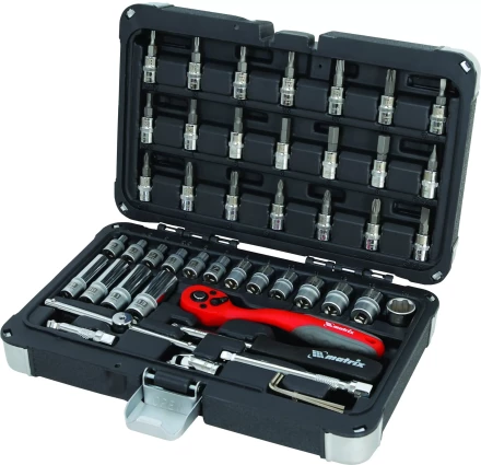 Набор инструмента, 1/4", Cr-V, S2, усиленный кейс, 47 предм  MATRIX PROFESSIONAL 13550 купить в Магнитогорске