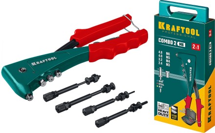Комбинированные заклепочники, KRAFTOOL Combo2-M6 31180 31180 купить в Магнитогорске