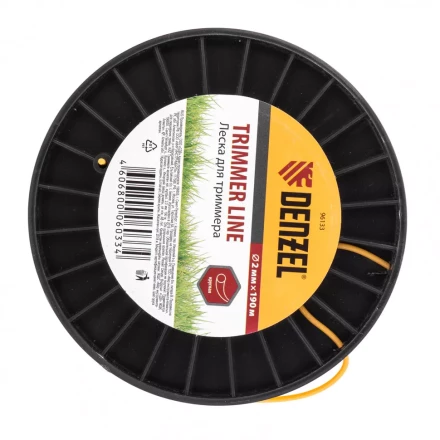 Леска для триммера круглая  2,0 мм 190 м на Din катушке Россия Denzel 96133 купить в Магнитогорске