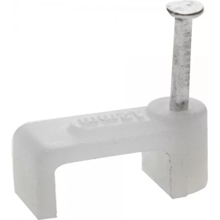 ЗУБР &quot;МАСТЕР&quot;. Скоба-держатель для плоского кабеля, с оцинкованным гвоздем, 8 мм, 50 шт 45112-08 купить в Магнитогорске