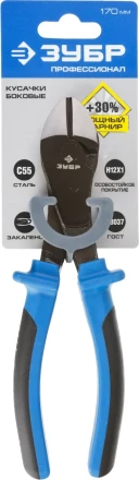 Бокорезы усиленные ЗУБР эксцентриковое расположение шарнира, особостойкое спец. покрытие Н12Х1 (никель/хром), двухкомпонентные рукоятки, 170мм 2201-6-17_z01 купить в Магнитогорске