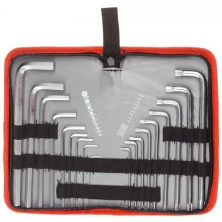 Набор ключей имбусовых ЗУБР &quot;МАСТЕР&quot;Cr-V,нейлон чехол,HEX 1,5-10 мм длинные 9 шт,TORX Т10-Т50  длинные 9 шт 27463-H18 купить в Магнитогорске