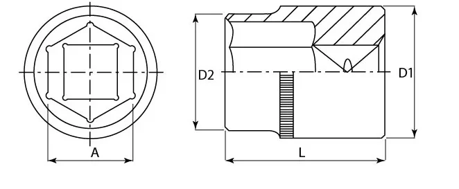 Головка торцевая 3/8"DR  6 мм  S04H3106  Jonnesway 48009 купить в Магнитогорске