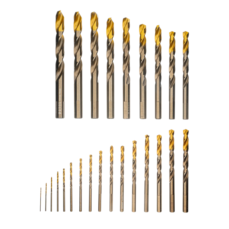 Набор сверл по металлу Denzel 723010, 1-13 мм, Р6М5К8-TiN, Golden Tip, 25 шт купить в Магнитогорске