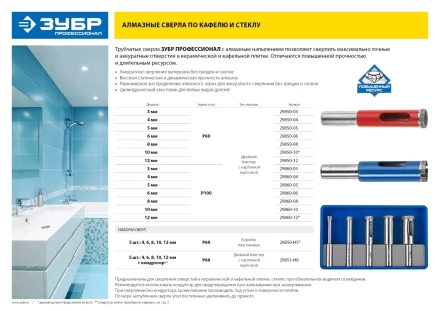 Сверла алмазные трубчатые серия ПРОФЕССИОНАЛ купить в Магнитогорске