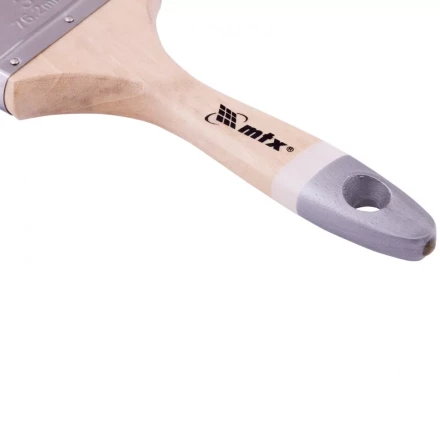 Кисть плоская натуральная черная щетина деревянная ручка размер 2,5 Mtx 82636 купить в Магнитогорске