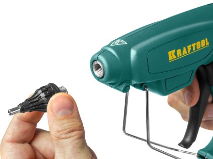 Пистолет клеевой (термоклеящий) &quot;PRO&quot;, KRAFTOOL 06843-220-12, эл, двухкомп корпус, рабоч темп 193град, выход клея 1,2кг/час, d=12мм, 220Вт 06843-220-12 купить в Магнитогорске