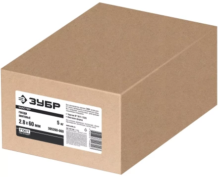 ЗУБР 60 x 2.8 мм, 5 кг, винтовые гвозди (305260-060) купить в Магнитогорске