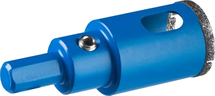 Коронка ЗУБР алмазная в сборе по кафелю, керамике с центрирующим сверлом и имбусовым ключом, зерно 60, 25мм 29850-25 купить в Магнитогорске