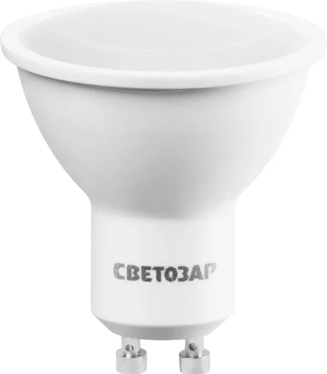 Лампы СВЕТОЗАР светодиодные "LED technology", цоколь GU10, теплый белый свет (3000К), 220В, 5Вт (35) 44560-35_z01 купить в Магнитогорске