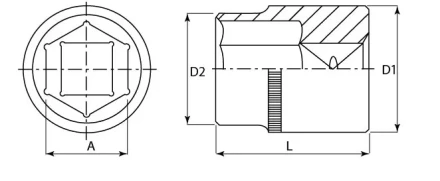 Головка торцевая 3/8&quot;DR 7 мм S04H3107  Jonnesway 48010 купить в Магнитогорске