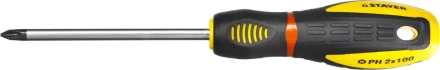 Отвертка STAYER &quot;PROFI&quot; &quot;PROTech&quot;, двухкомп рукоятка, намагниченная, Cr-Mo, PH2x100мм 25132-2-10_z02 купить в Магнитогорске