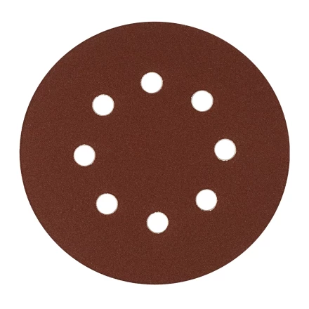 Круг абразивный на ворсовой подложке под &quot;липучку&quot;, перфорированный, P 150, 125 мм, 5 шт Сибртех 738077 купить в Магнитогорске