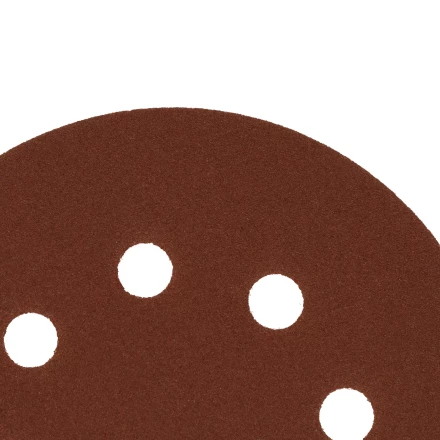 Круг абразивный на ворсовой подложке под &quot;липучку&quot;, перфорированный, P 150, 125 мм, 5 шт Сибртех 738077 купить в Магнитогорске