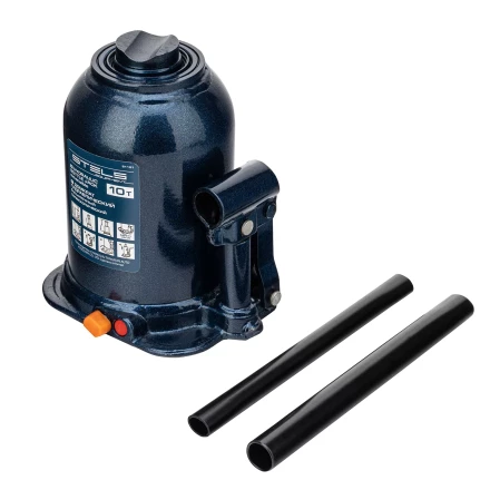 Домкрат гидравлический бутылочный телескопический Stels 51151, 10 т, подъем 180-430 мм купить в Магнитогорске