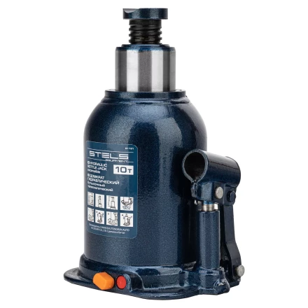 Домкрат гидравлический бутылочный телескопический Stels 51151, 10 т, подъем 180-430 мм купить в Магнитогорске