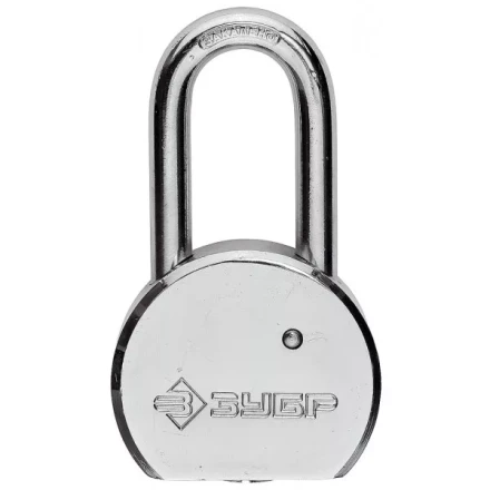 Замок навесной ЗУБР &quot;серия 272&quot; с удлинен закал дужкой, стальной корпус, 55мм 4-37272-55 купить в Магнитогорске