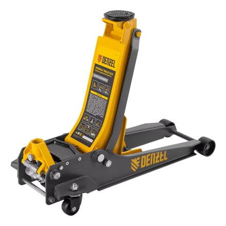 Домкрат гидравлический подкатной Denzel 51271, 3 т, 85-610 мм, быстрый подъем, низ. подхват, проф, SUV купить в Магнитогорске