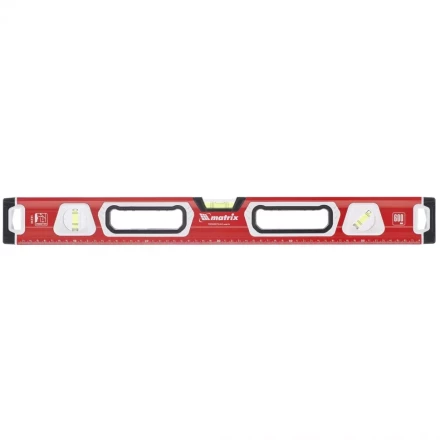 Уровень алюминиевый магнитный 600 мм с зеркальным глазком MATRIX 2 компонентные рукоятки артикул 34731 купить в Магнитогорске