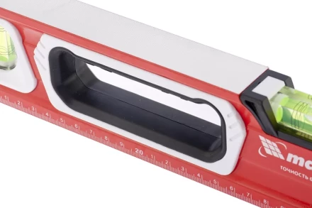 Уровень алюминиевый магнитный 600 мм с зеркальным глазком MATRIX 2 компонентные рукоятки артикул 34731 купить в Магнитогорске