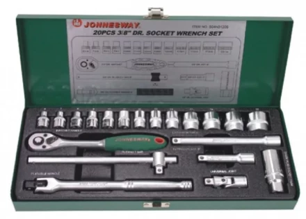 Набор головок торцевых 3/8&quot;DR 6-23мм 20предметов S04Н3120S Jonnesway 47201 купить в Магнитогорске