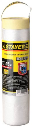 Пленка STAYER &quot;PROFESSIONAL&quot; защитная с клейкой лентой &quot;МАСКЕР&quot;, HDPE, 9мкм, 1,7х15м 12255-170-15 купить в Магнитогорске