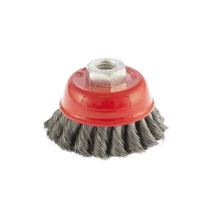 Щетка для УШМ 75 мм М14 &quot;чашка&quot; двухрядная крученая проволока 0,35 мм MTX 74676 купить в Магнитогорске