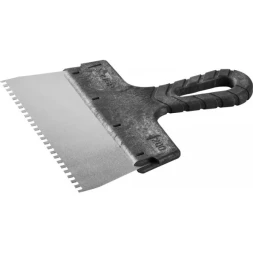 Шпатель ЗУБР &quot;МАСТЕР&quot; ФАСАДНЫЙ, нержавеющее полотно, 200мм, зуб 4х4мм 10078-20-04