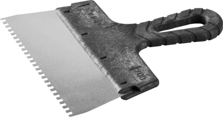 Шпатель ЗУБР &quot;МАСТЕР&quot; ФАСАДНЫЙ, нержавеющее полотно, 200мм, зуб 4х4мм 10078-20-04 купить в Магнитогорске