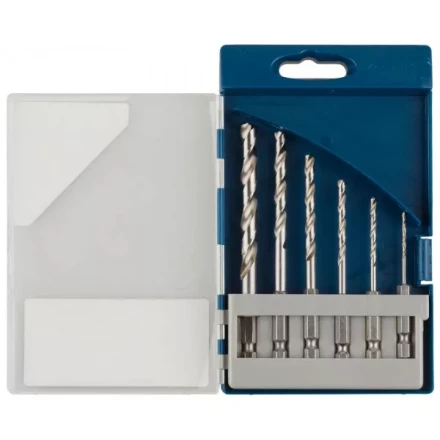 Набор ЗУБР &quot;ЭКСПЕРТ&quot;:  Сверла  по металлу, шестигранный хвостовик 1/4&quot;, быстрорежущая сталь Р6М5, 4,5,6,8,10мм, 5 пред 29623-H5 купить в Магнитогорске